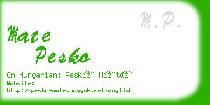 mate pesko business card